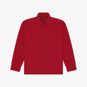 3003 buttoned workshirt - berry red