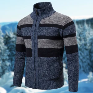 Men’s Striped Knit Sweater Lightweight and Stylish for Everyday Wear